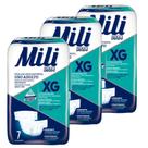 Kit Fralda Geriátrica Mili VITA TAM: XG 3 pacotes c/7 (Total: 21 Fraldas)