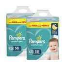 Kit Fralda Pampers Confort Sec Nova Super Tamanho XG 116 Unidades