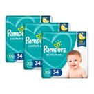 Kit Fralda Pampers Confort Sec XG com 102 Tiras