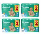 Kit Fralda Personal Baby Protect & Sec Mega - Tam G - 136 unidades - ATACADO BARATO