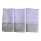 Kit Fraldas 03 Peças Barra De Tecido Luxo Pinte E Borde Tamanho 70Cm X 70Cm Ref. 001D Tema:Cinza Poa