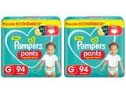 Kit Fraldas Pampers Pants Ajuste Total Tam. G