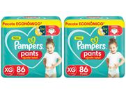 Kit Fraldas Pampers Pants Ajuste Total Tam. XG