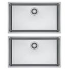 Kit franke 2 cubas de embutir/sobrepor linea em inox 70x40cm Kit franke 2 cubas de embutir/sobrepor linea em inox 70x40cm