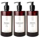 Kit Frasco Âmbar Dispenser Organizador Refil Banheiro Luxo