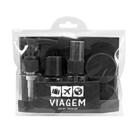Kit Frascos para Viagem Jacki Design 7 Peças Preto Akm20903