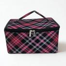 Kit Frasqueira Necessaire Maleta para Maquiagem Esmalte Remédio Feminina Cor:XADREZ PINK