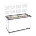 Kit - Freezer Horizontal Tampa De Vidro 318 Litros Nf40 220v + 8 Cestos Nextgen Branco 220v Kit - Freezer Horizontal Tampa De Vidro 318 Litros Nf40 220v + 8 Cestos Nextgen Branco 220v