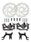 Kit Freio A Disco 160mm Bike Com Adaptador De Pinça Paco Kit Freio A Disco 160mm Bike Com Adaptador De Pinça Paco