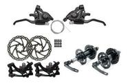 Kit Freio A Disco Bicicleta 29 Bike 26 Cubo Aço Rapid Fire