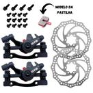 Kit Freio a Disco Mecânico 160mm Dianteiro e Traseiro com Discos e Parafusos para Bicicleta