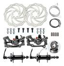 Kit Freio Disco 160mm Bike + Cubo 36f Aluminio Rolamentados