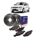 Kit Freio Disco Solido Pastilhas Dianteira 1.0 Pecas Genuinas Gm Corsa 2009 A 2017 Kit2496