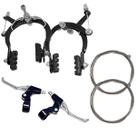 Kit Freio Ferradura Aço+Manete de Aluminio+Cabos de Freio
