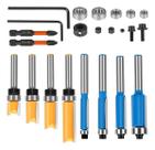 Kit Fresa Tupia 6mm Haste Paralela Rolamentada 4 Pçcs