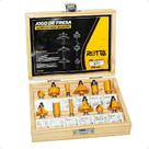 Kit Fresas Para Tupia Madeira 12 Peças Haste 6mm