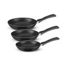 Kit Frigideira Antiaderentes Rochedo Basic Com 3 Peças Preto
