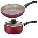 Kit Frigideira Funda 24cm Panela 18cm Alumínio Antiaderente Paris Tramontina
