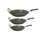 Kit Frigideiras Em Aço Inox Cabo Baquelite Chapa 2mm Fritura.