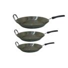 Kit Frigideiras em Aço Inox Cabo Baquelite Chapa 2mm Fritura