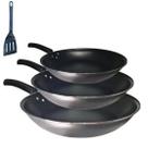 Kit Frigideiras Grande 3 Peças Tamanho 26cm, 24cm e 22cm Color Antiaderente Com 5 Camadas De Teflon