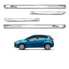 Kit Friso Lateral Personalizado Modelo X-Treme Cor Cromado New Fiesta 2011 a 2019 4 Portas