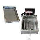 Kit Fritadeira Elétrica Industrial Cuba Antichamas Modelo Compacto 5 Litros com Escorredor M