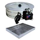 Kit Fritadeira Elétrica Industrial Tacho Redondo 10 Litros com Escorredor G e Tampa