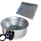 Kit Fritadeira Elétrica Industrial Tacho Redondo Inox 10 Litros com Escorredor M