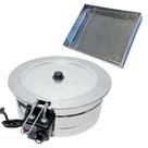 Kit Fritadeira Elétrica Industrial Tacho Redondo Inox 10L com Escorredor e Tampa