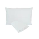Kit Fronha e Lençol de Elástico Solteiro Viúva 1,20m Percal 200 Fios 100% Algodão Branco Arrumadinho Enxovais