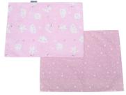 Kit Fronha Enxoval Bebe Rosa C/2 28x40 Estampada Algodão