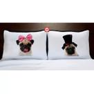 Kit Fronhas Personalizadas Casal Cachorro Pug Kit Fronhas Personalizadas Casal Cachorro Pug