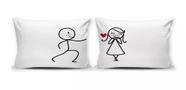 Kit Fronhas Personalizadas Casal Namorados Amor Tímido Kit Fronhas Personalizadas Casal Namorados Amor Tímido