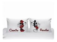 Kit Fronhas Personalizadas Casal Namorados Mickey Minnie 02