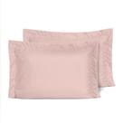 Kit Fronhas Slim com 3 Abas 50cm x 70cm 2 Peças - Rose - Micropercal 200 Fios - 100% Poliester
