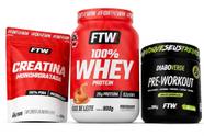 Kit FTW (Creatina Refil, Whey Doce de Leite e Pré-treino)