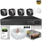 Kit Full Hd 4 Câmeras Segurança 1080p 2mp Dvr 8 Canais com Acesso Internet P2p e Hd 1TB