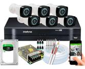 Kit Full Hd 6 Câmeras Segurança 1080p 2mp Dvr Intelbras 8 Ch