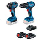 Kit Furadeira 3/8 185-Li+Chave de Impacto 1/4” Com 2 Baterias e Carregador Bivolt Bosch