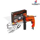 Kit Furadeira de Impacto 1/2" (13mm) 550W 220V Maleta e Aces