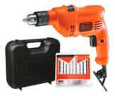 KIT FURADEIRA DE IMPACTO 127V Black e Decker 10MM 560W COM MALETA E 9 BROCAS TM500KB9BR