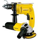 Kit Furadeira de Impacto 600W + Esmerilhadeira 700W 127V SHG6070KA-BR Stanley