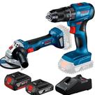 Kit Furadeira GSB 185-LI + Esmerilhadeira GWS 180-LI com 2 Baterias - 06019H90E5000 - BOSCH