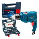 Kit Furadeira Impacto Bosch Gsb 550 re V Line Bits Brocas 83 Peças 220v