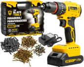 Kit Furadeira Parafusadeira Brushless Impacto Com Jogo 99 peças The Black Tools Kit Furadeira Parafusadeira Brushless Impacto Com Jogo 99 peças The Black Tools
