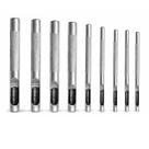 Kit Furadores Couro Borracha 2.5mm a 10mm Aço Profissional