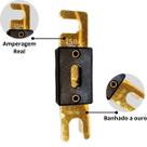 Kit Fusíveis Cartucho Tipo Faca Grande Proteção Bateria Módulo Energia Solar Ouro Fuzivel Technoise - 2 Unidades