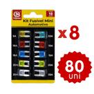 Kit Fusíveis Mini Automotivos 5A 10A 15A 20A 25A 30A Universal