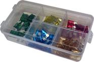 Kit Fusível Com Estojo 10a 15a 20a 25a 30a Com 50 Peças